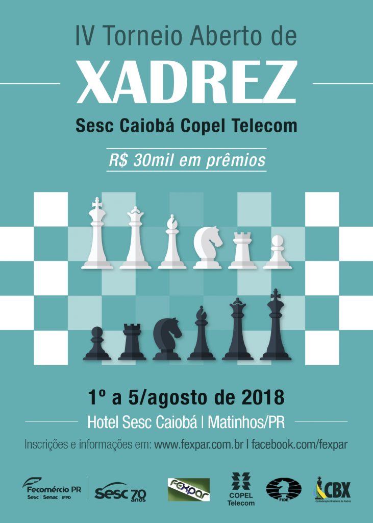 Inscrições abertas para VI Torneio de Xadrez Sesc Caiobá - Toledo, Cidade  Portal